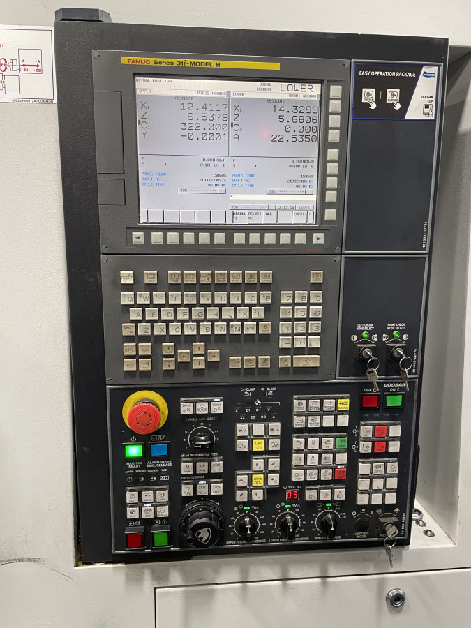 Doosan Puma TT1800SY lathe machine on the production floor at Roberson Machine Company