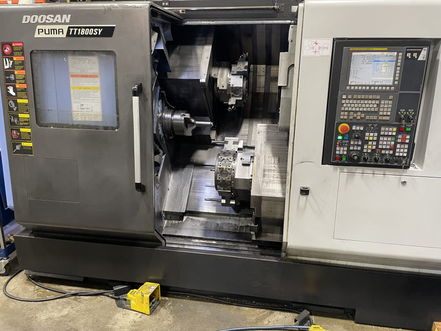 Doosan Puma TT1800SY multi-axis CNC turning center at Roberson Machine Company