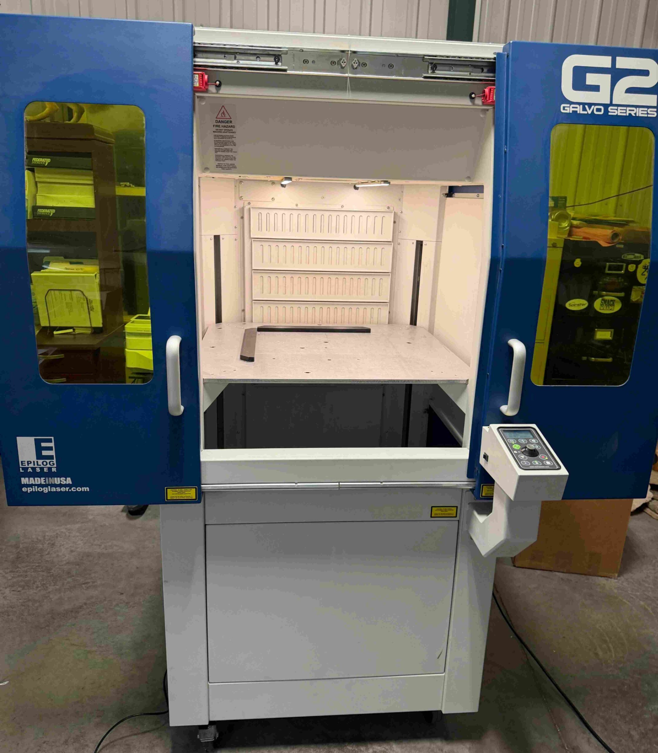 Epilog G2 Galvo fiber laser engraving machine at Roberson Machine Company